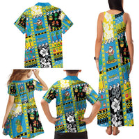 Tuvalu Christmas Family Matching Tank Maxi Dress and Hawaiian Shirt Festive Beach Vibes - Polynesian Pride