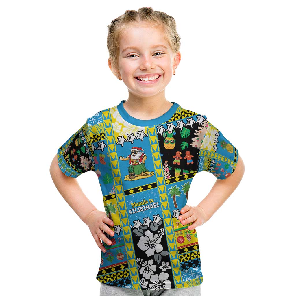 Tuvalu Christmas Kid T Shirt Festive Beach Vibes - Polynesian Pride