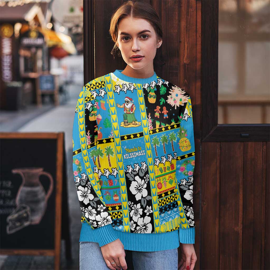 Tuvalu Christmas Ugly Christmas Sweater Festive Beach Vibes - Polynesian Pride