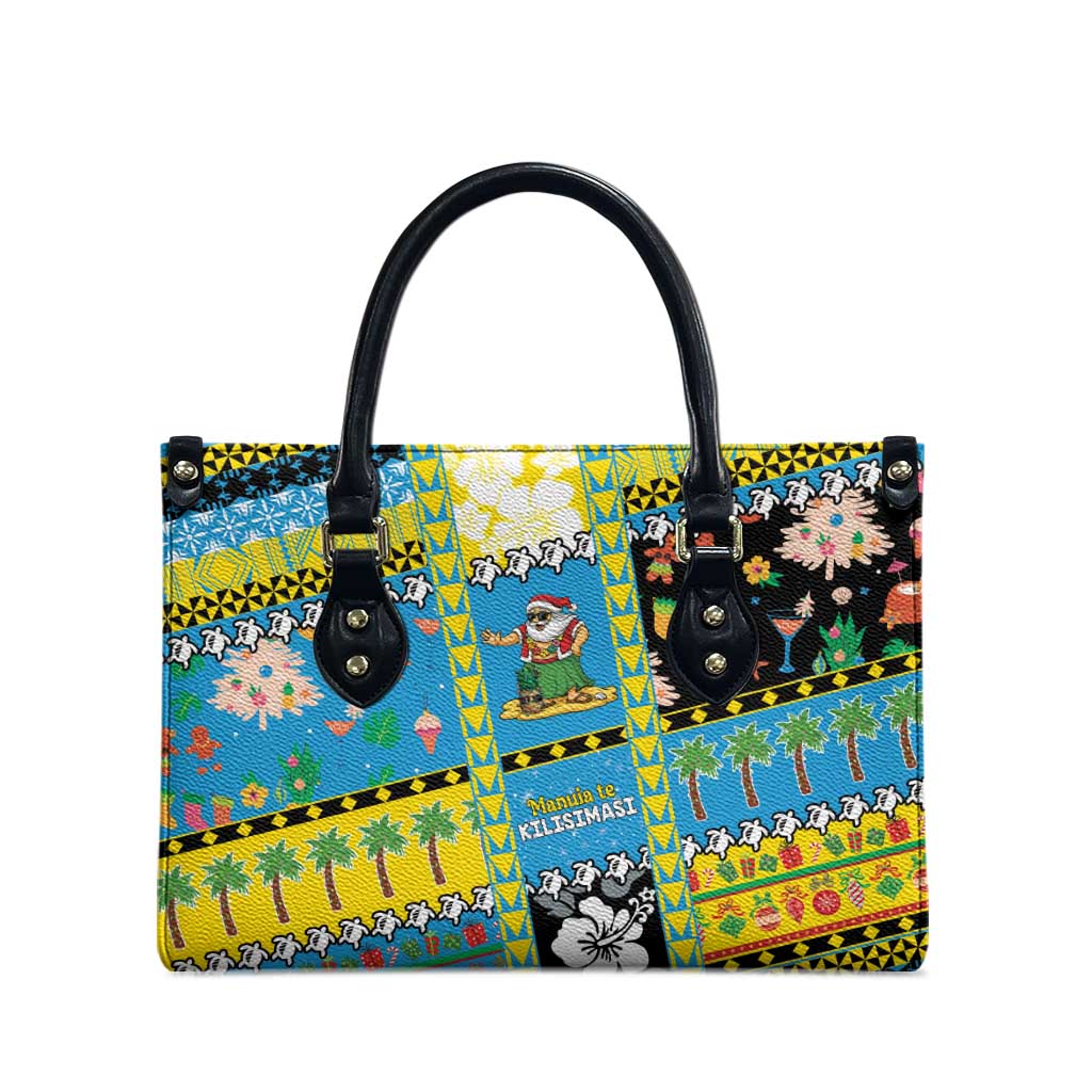 Tuvalu Christmas Leather Bag Festive Beach Vibes - Polynesian Pride