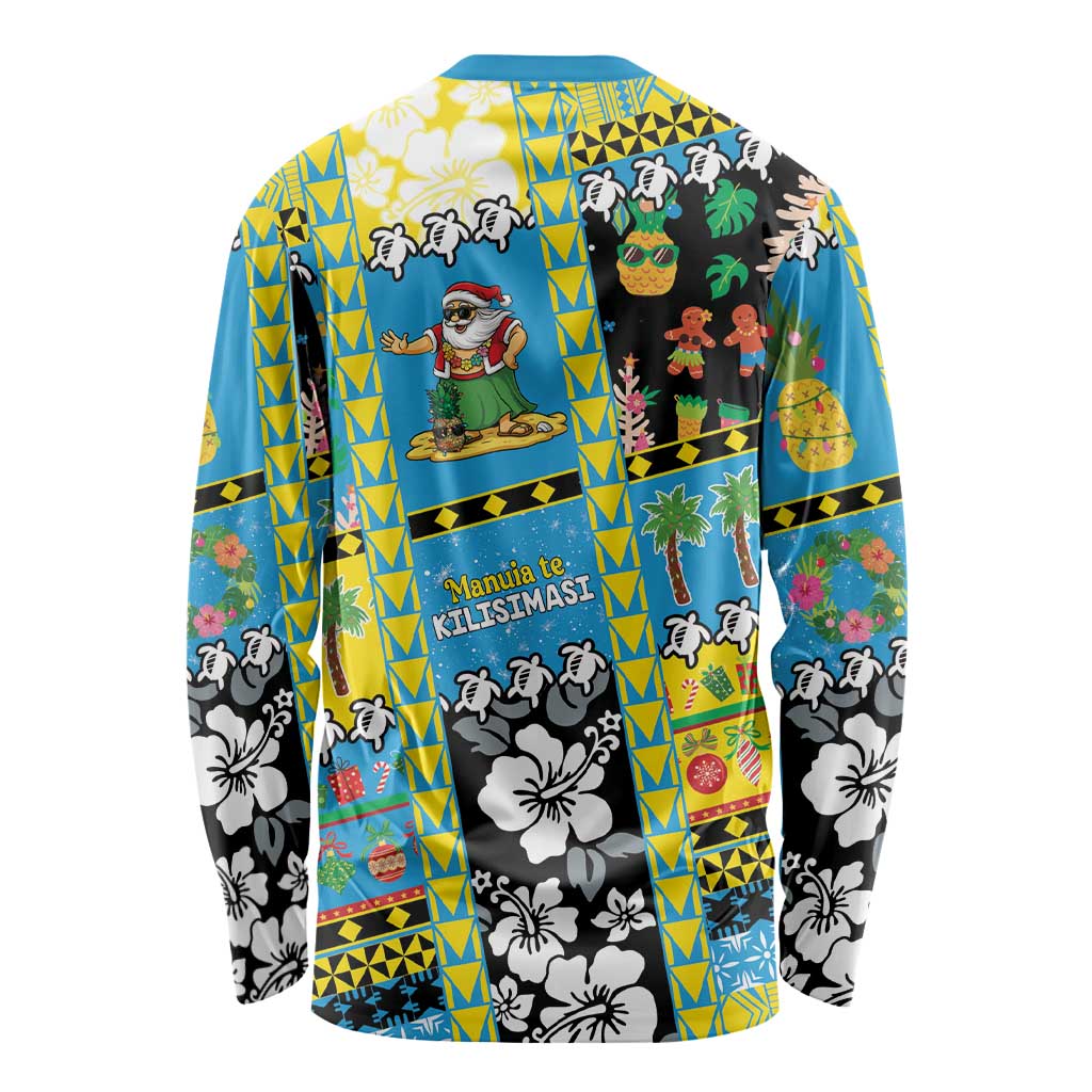 Tuvalu Christmas Long Sleeve Shirt Festive Beach Vibes - Polynesian Pride