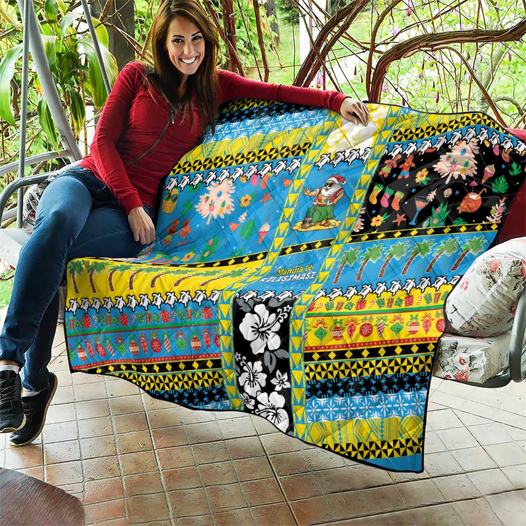 Tuvalu Christmas Quilt Festive Beach Vibes - Polynesian Pride