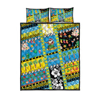 Tuvalu Christmas Quilt Bed Set Festive Beach Vibes - Polynesian Pride