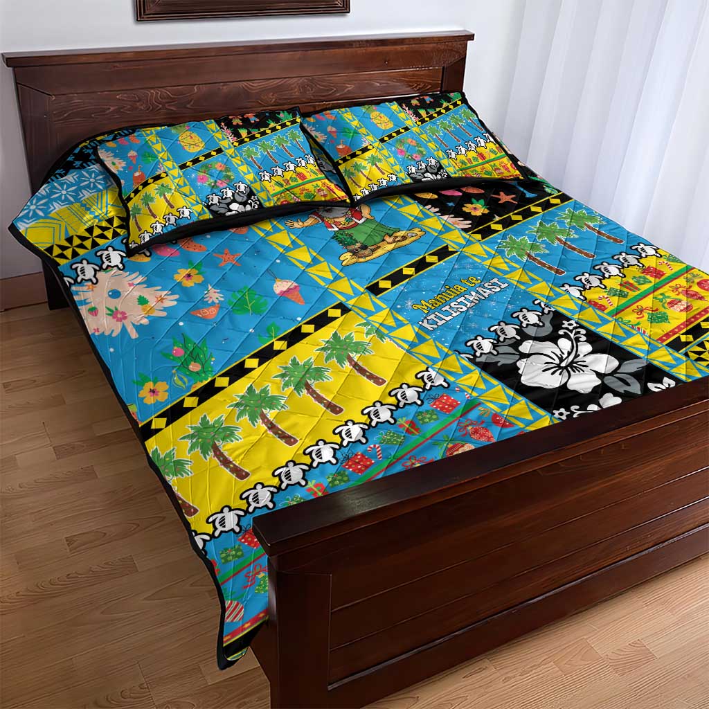 Tuvalu Christmas Quilt Bed Set Festive Beach Vibes - Polynesian Pride