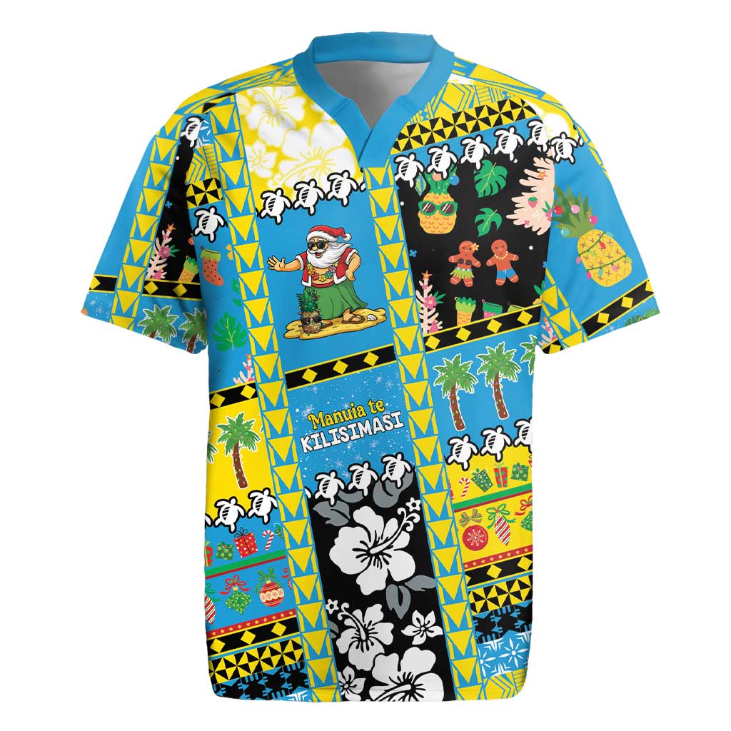 Tuvalu Christmas Rugby Jersey Festive Beach Vibes - Polynesian Pride