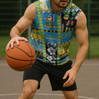 Tuvalu Christmas Sleeveless Hoodie Festive Beach Vibes - Polynesian Pride