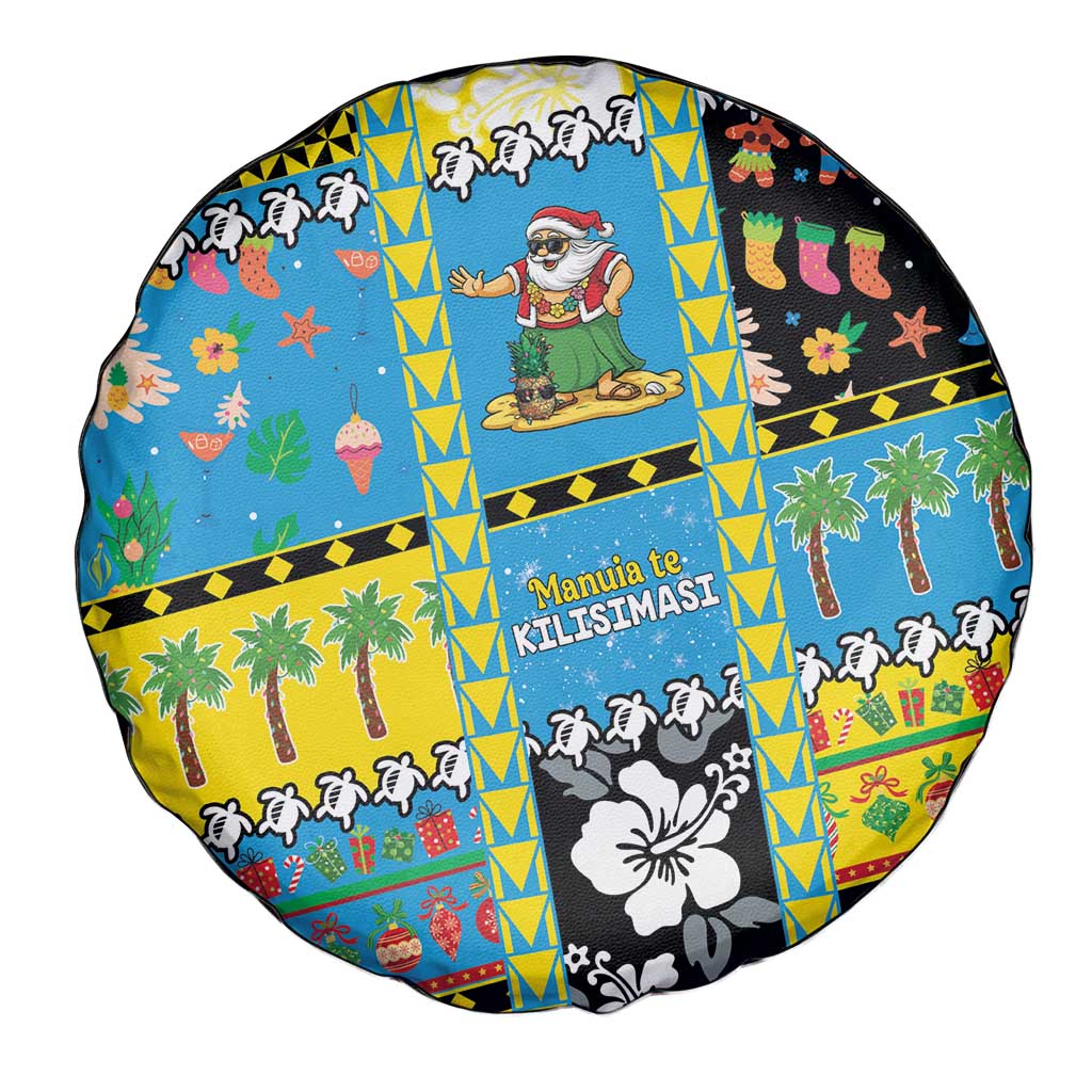 Tuvalu Christmas Spare Tire Cover Festive Beach Vibes - Polynesian Pride