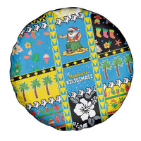 Tuvalu Christmas Spare Tire Cover Festive Beach Vibes - Polynesian Pride