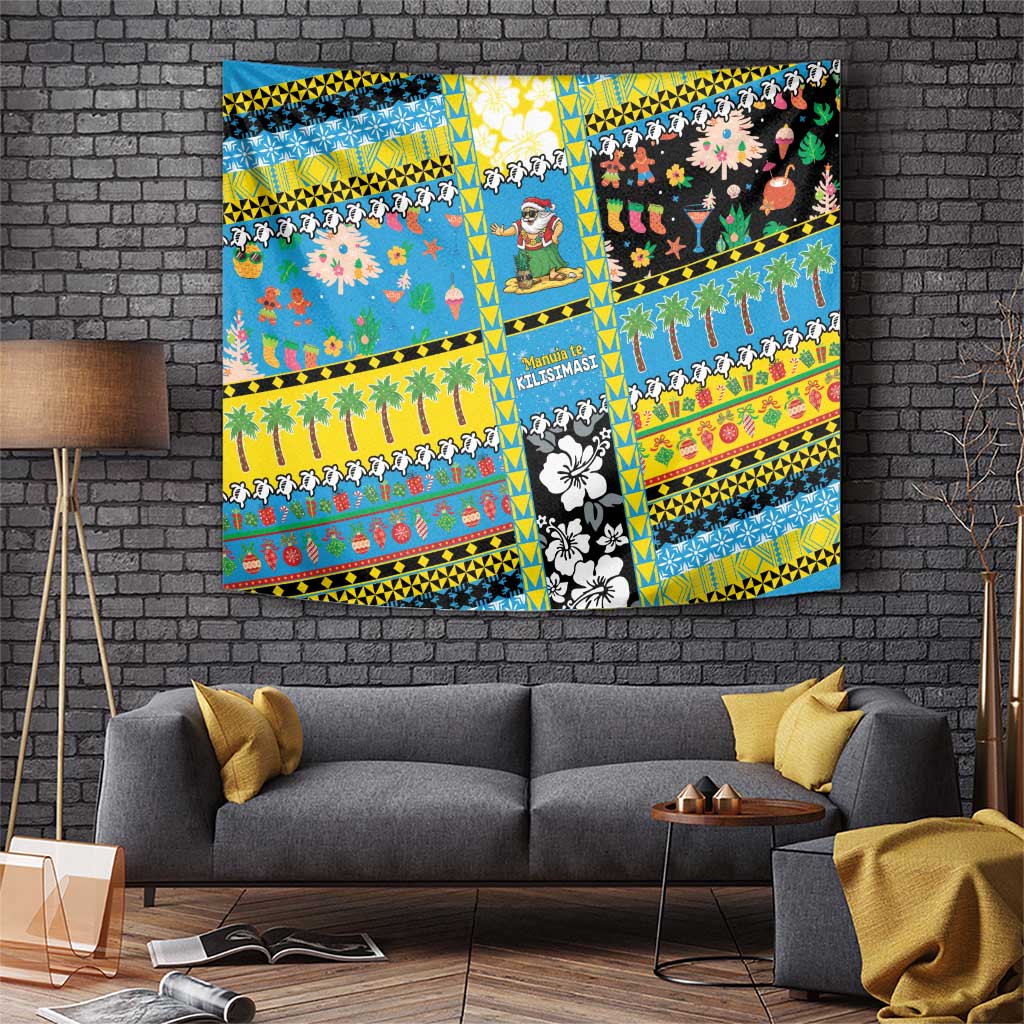 Tuvalu Christmas Tapestry Festive Beach Vibes - Polynesian Pride