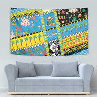 Tuvalu Christmas Tapestry Festive Beach Vibes - Polynesian Pride