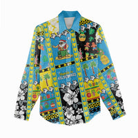 Tuvalu Christmas Women Casual Shirt Festive Beach Vibes - Polynesian Pride