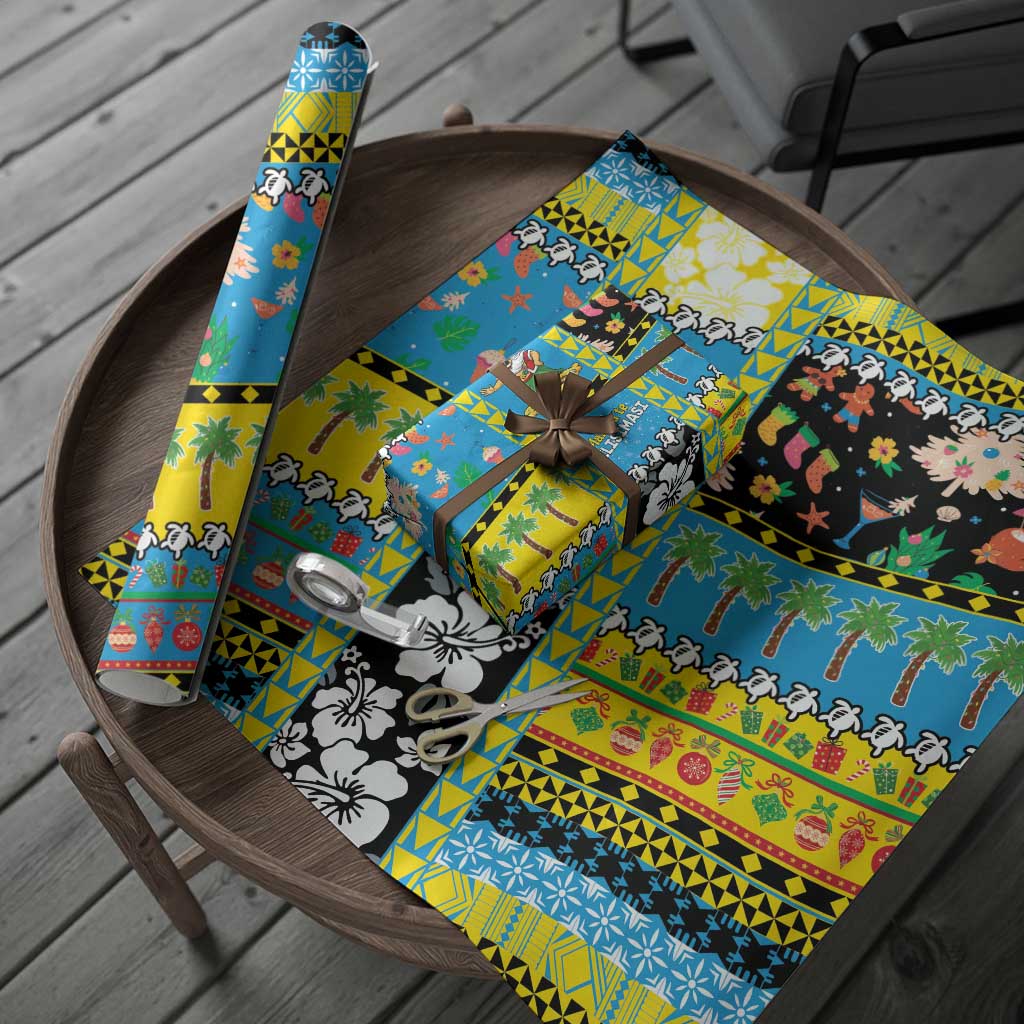 Tuvalu Christmas Wrapping Paper Festive Beach Vibes - Polynesian Pride