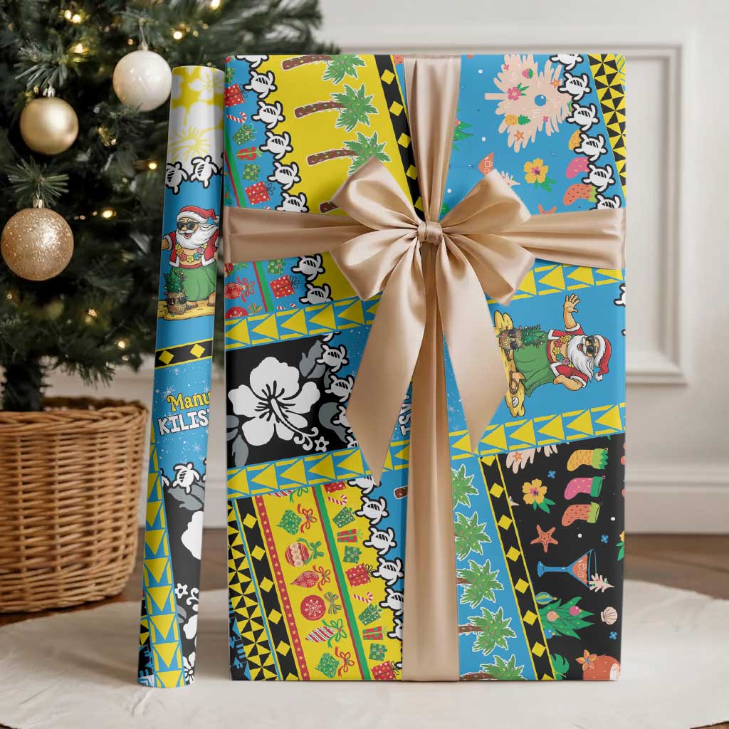 Tuvalu Christmas Wrapping Paper Festive Beach Vibes - Polynesian Pride