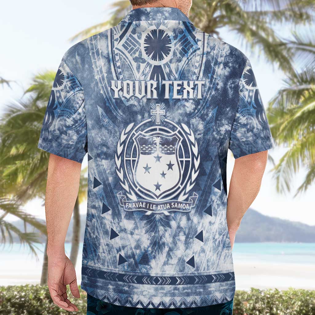 Samoa 685 Hawaiian Shirt Polynesian Pattern Tie Dye Style