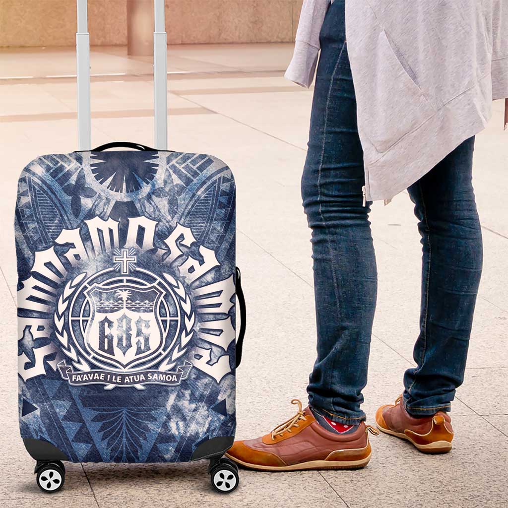 Samoa 685 Luggage Cover Polynesian Pattern Tie Dye Style LT05 Blue - Polynesian Pride