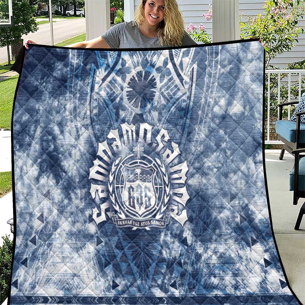 Samoa 685 Quilt Polynesian Pattern Tie Dye Style LT05 Blue - Polynesian Pride