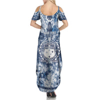 Samoa 685 Summer Maxi Dress Polynesian Pattern Tie Dye Style LT05 - Polynesian Pride