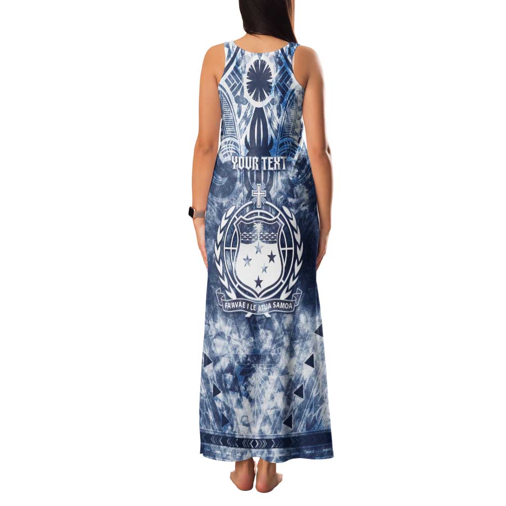 Samoa 685 Tank Maxi Dress Polynesian Pattern Tie Dye Style LT05 - Polynesian Pride