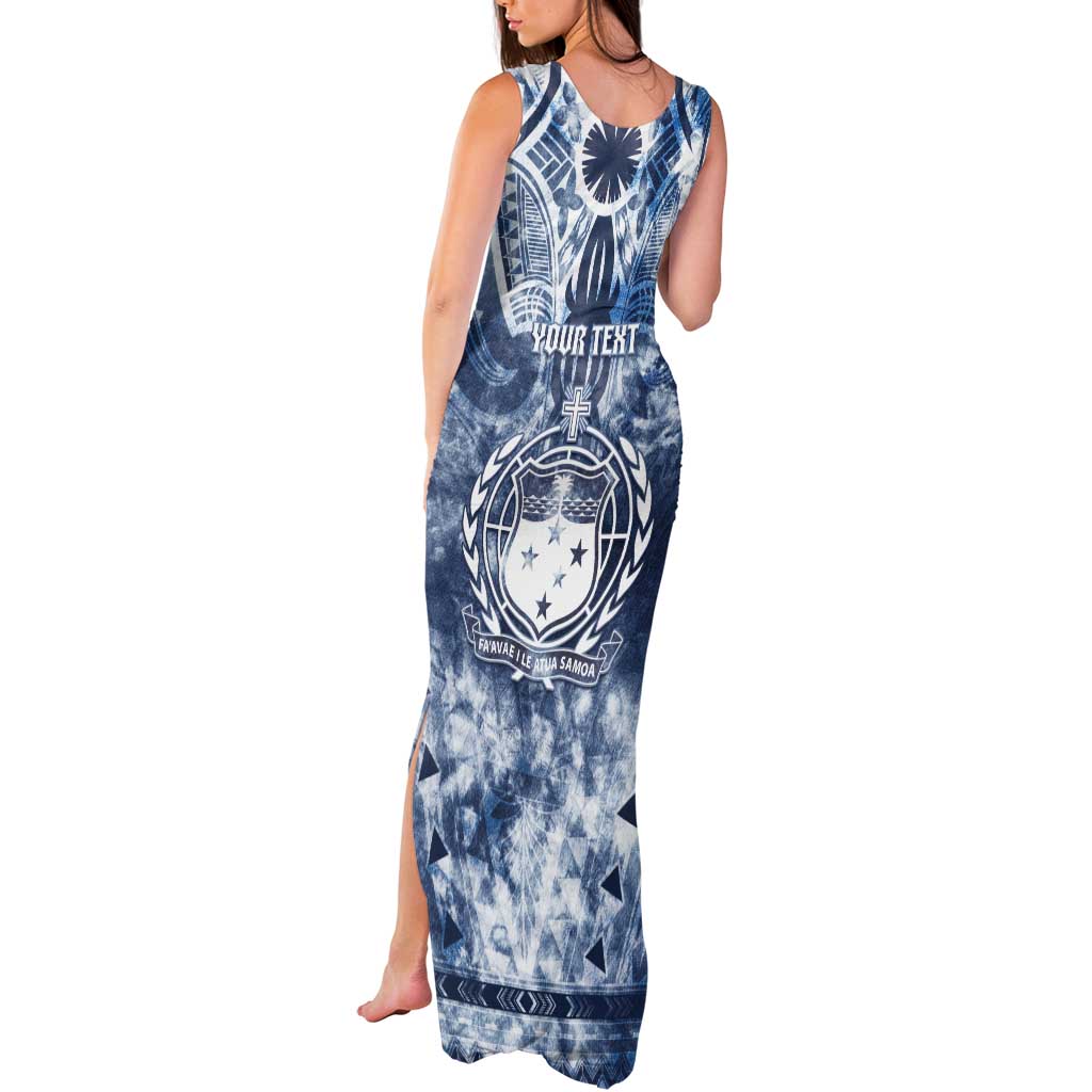 Samoa 685 Tank Maxi Dress Polynesian Pattern Tie Dye Style LT05 - Polynesian Pride