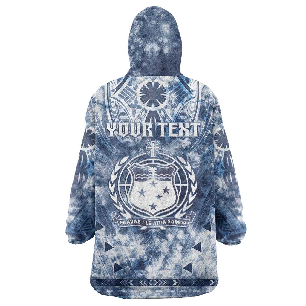 Samoa 685 Wearable Blanket Hoodie Polynesian Pattern Tie Dye Style