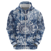 Samoa 685 Zip Hoodie Polynesian Pattern Tie Dye Style LT05 - Polynesian Pride