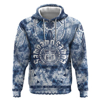 Samoa 685 Zip Hoodie Polynesian Pattern Tie Dye Style LT05 Pullover Hoodie Blue - Polynesian Pride