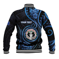 Personalized Northern Mariana Islands Baseball Jacket Ocean Floral Pattern LT05 - Polynesian Pride