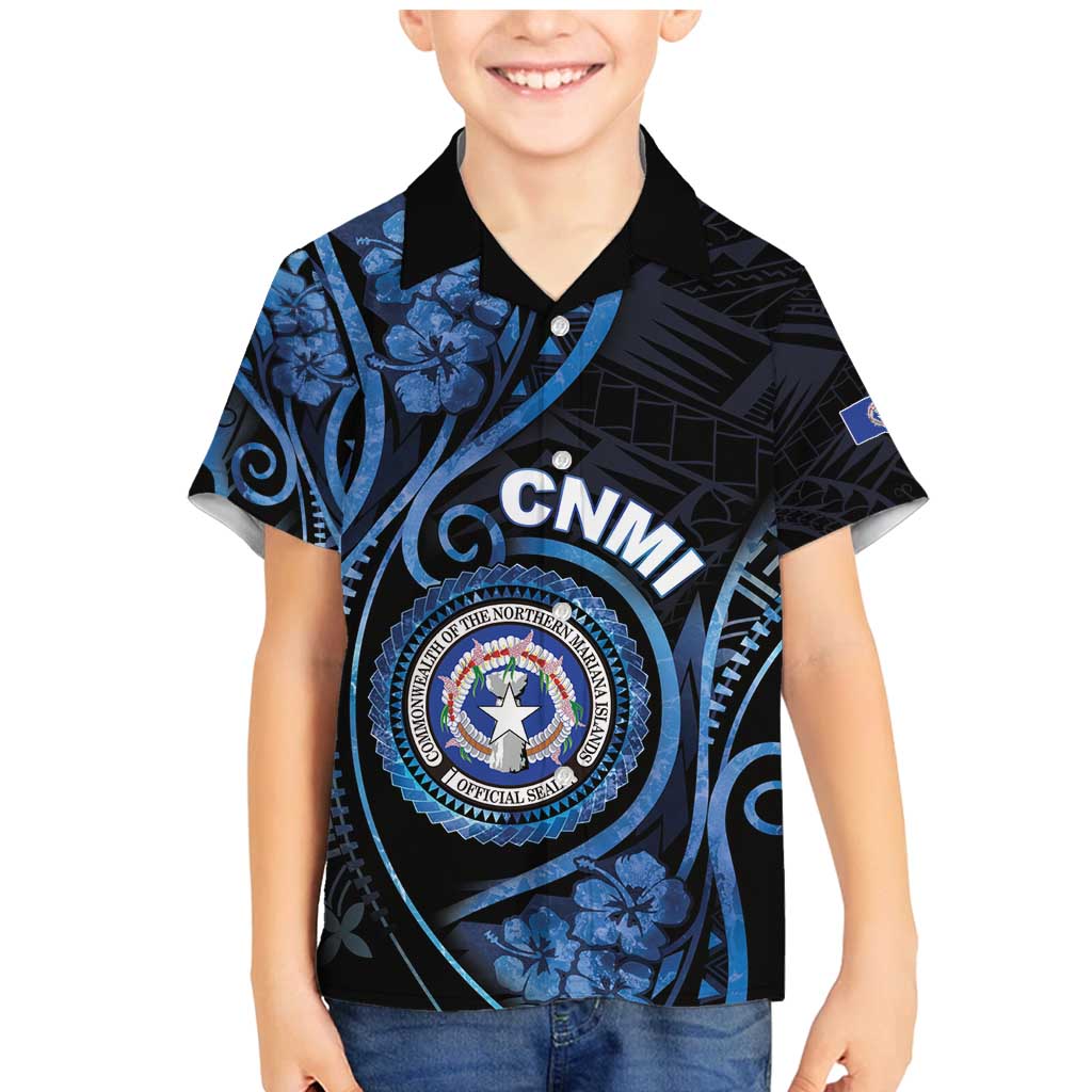 Personalized Northern Mariana Islands Family Matching Mermaid Dress and Hawaiian Shirt Ocean Floral Pattern