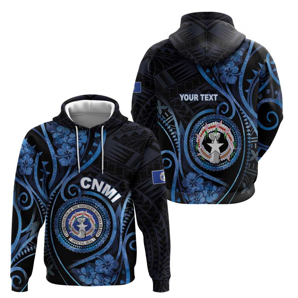 Personalized Northern Mariana Islands Zip Hoodie Ocean Floral Pattern LT05 - Polynesian Pride