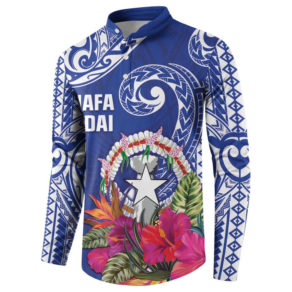 Hafa Adai Northern Mariana Islands Button Sweatshirt Polynesian Tribal Pattern LT05 - Polynesian Pride