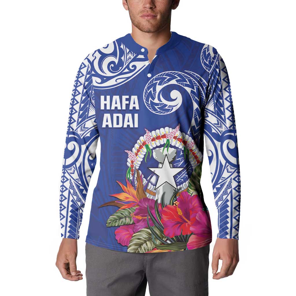 Hafa Adai Northern Mariana Islands Button Sweatshirt Polynesian Tribal Pattern LT05 - Polynesian Pride