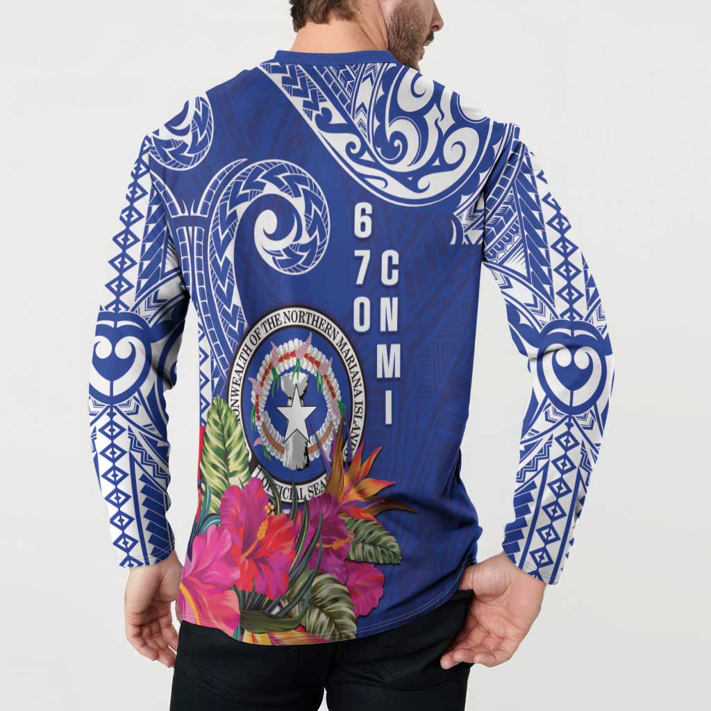 Hafa Adai Northern Mariana Islands Button Sweatshirt Polynesian Tribal Pattern LT05 - Polynesian Pride