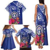 Hafa Adai Northern Mariana Islands Family Matching Tank Maxi Dress and Hawaiian Shirt Polynesian Tribal Pattern