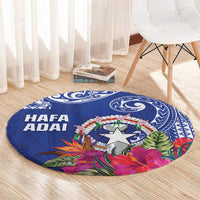 Hafa Adai Northern Mariana Islands Round Carpet Polynesian Tribal Pattern LT05 - Polynesian Pride