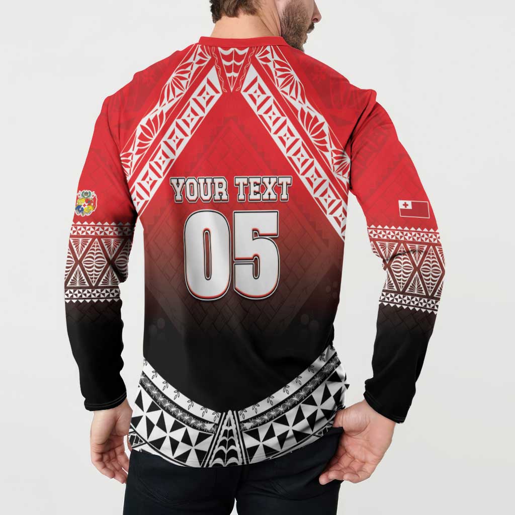 Custom Rugby Tonga MMT Button Sweatshirt Mana O Tonga - Polynesian Pride