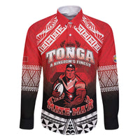 Custom Rugby Tonga MMT Family Matching Off The Shoulder Long Sleeve Dress and Hawaiian Shirt Mana O Tonga - Polynesian Pride