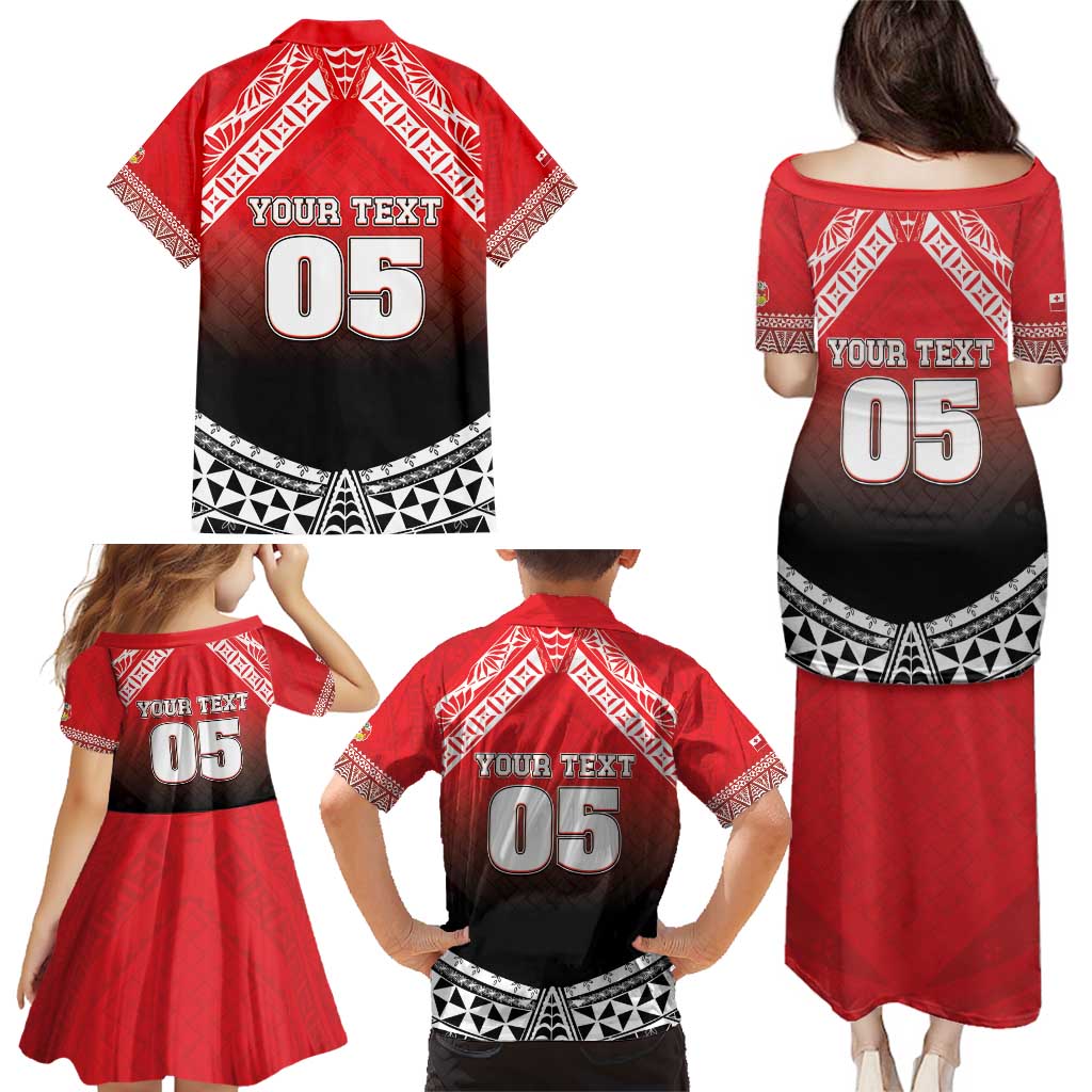 Custom Rugby Tonga MMT Family Matching Puletasi and Hawaiian Shirt Mana O Tonga - Polynesian Pride