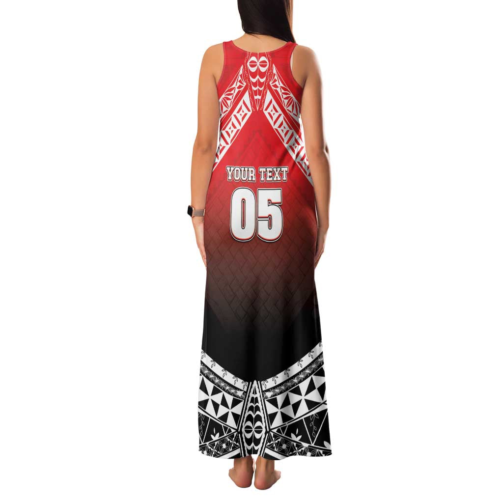Custom Rugby Tonga MMT Family Matching Tank Maxi Dress and Hawaiian Shirt Mana O Tonga - Polynesian Pride