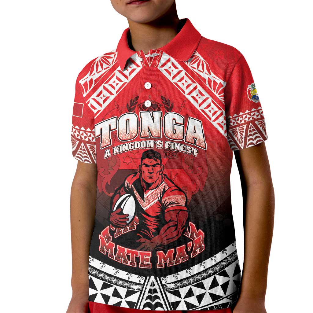 Custom Rugby Tonga MMT Kid Polo Shirt Mana O Tonga - Polynesian Pride