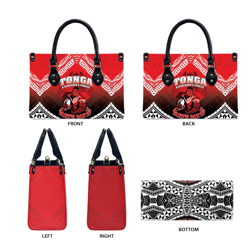 Rugby Tonga MMT Leather Bag Mana O Tonga - Polynesian Pride