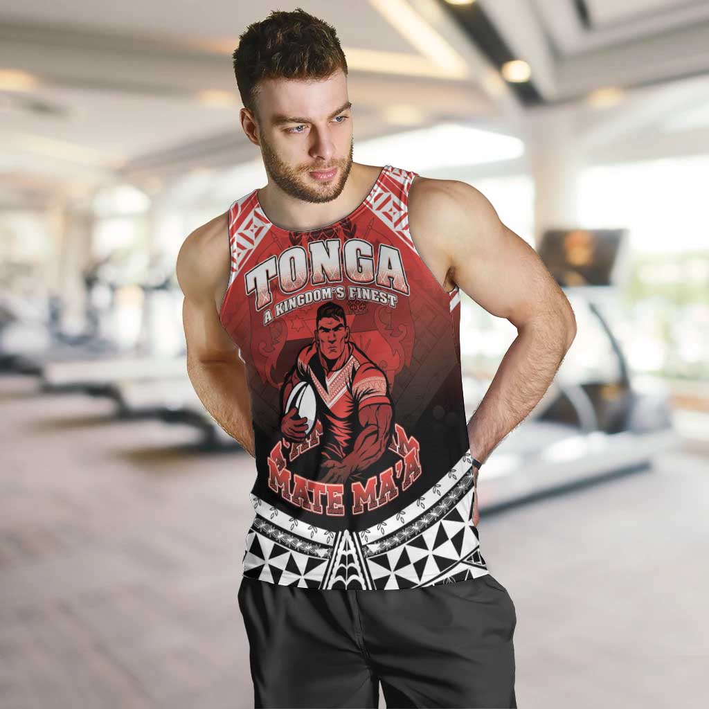 Custom Rugby Tonga MMT Men Tank Top Mana O Tonga - Polynesian Pride