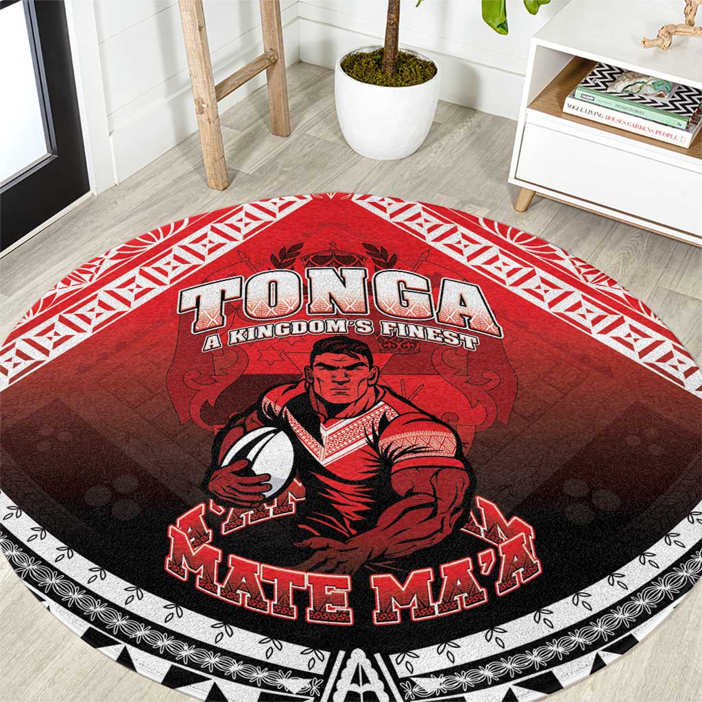 Rugby Tonga MMT Round Carpet Mana O Tonga - Polynesian Pride