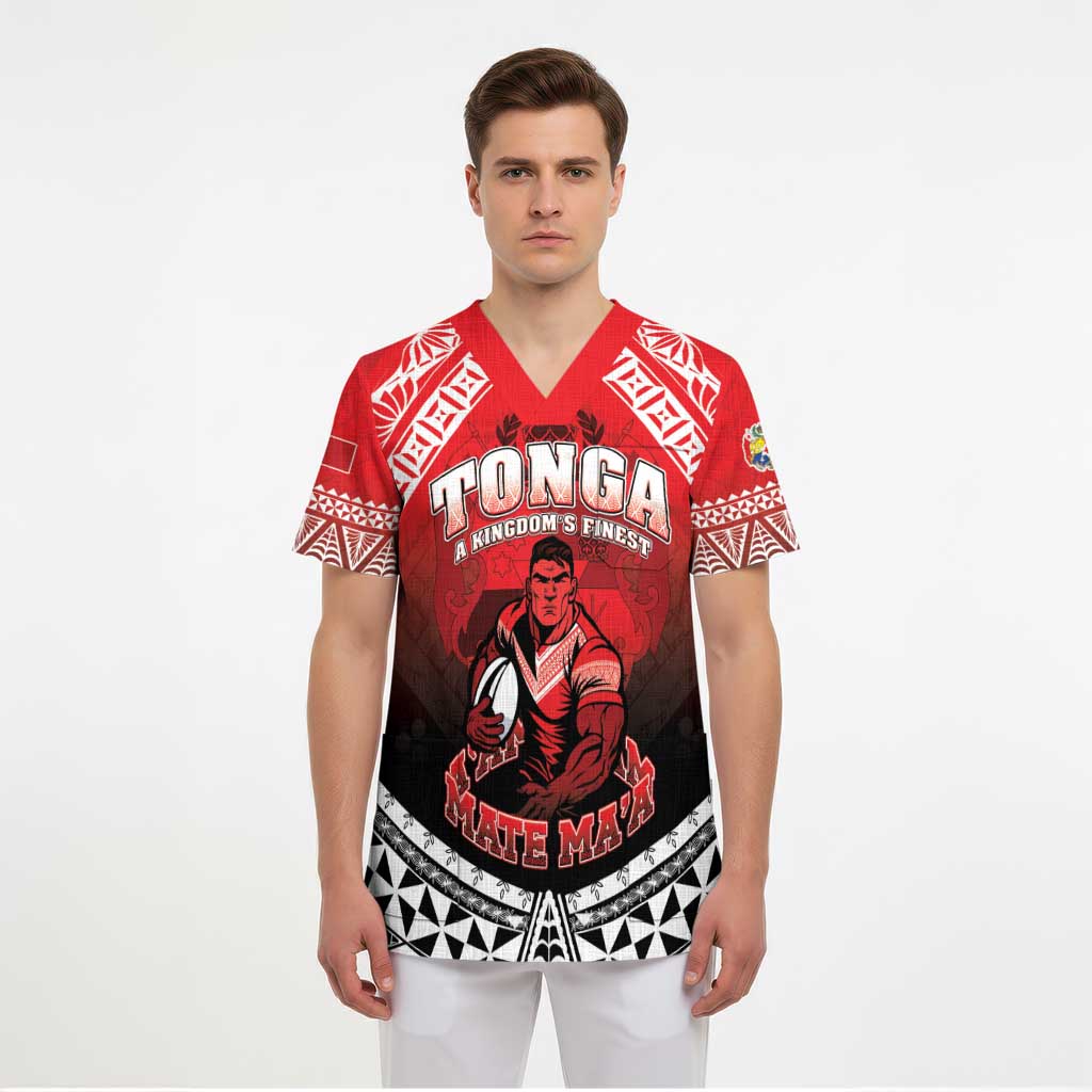 Custom Rugby Tonga MMT Scrub Top Mana O Tonga - Polynesian Pride