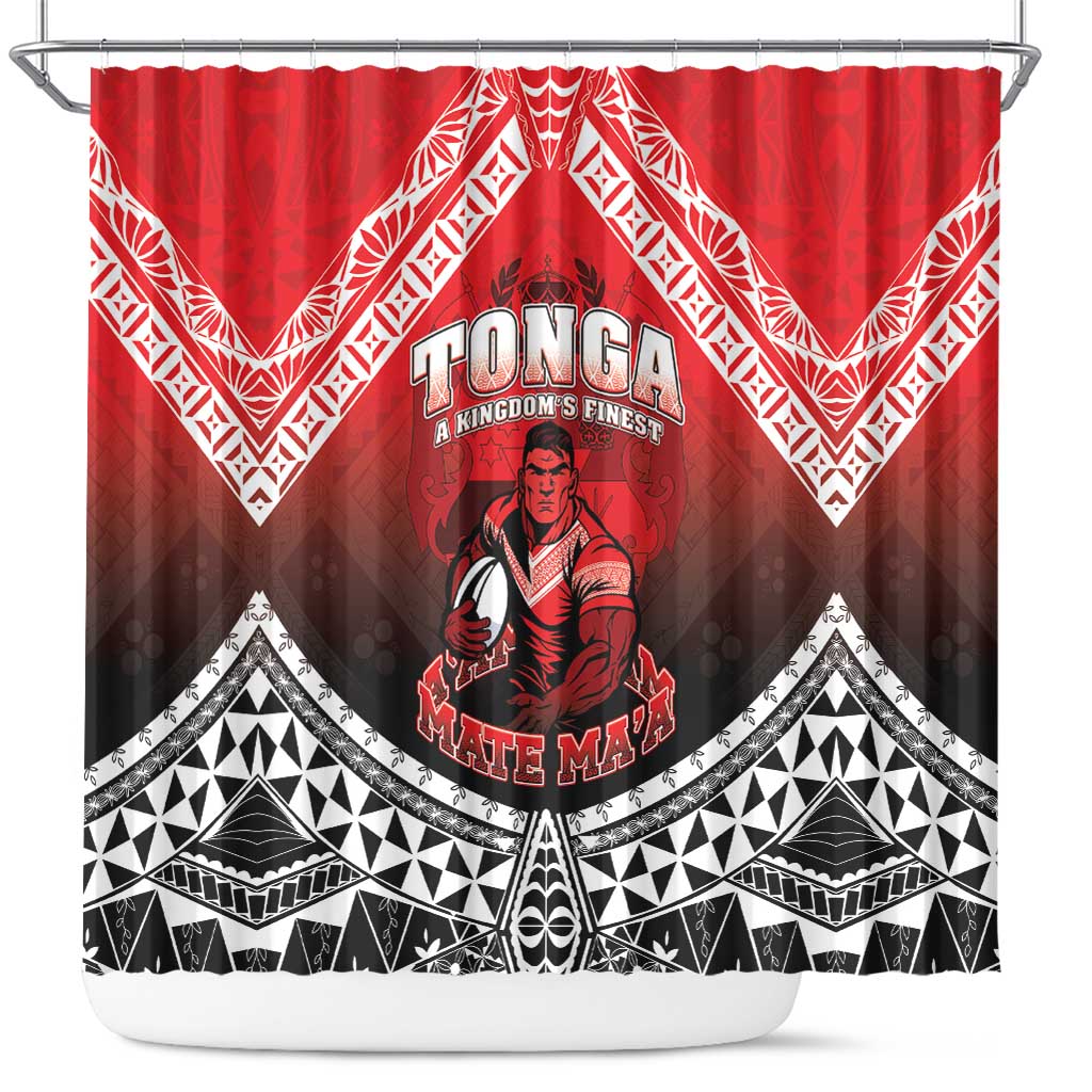 Rugby Tonga MMT Shower Curtain Mana O Tonga - Polynesian Pride