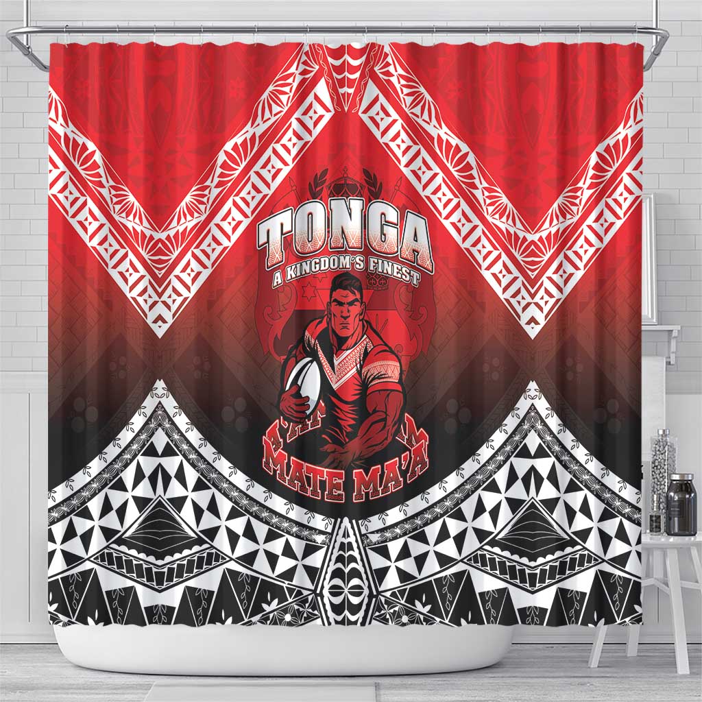 Rugby Tonga MMT Shower Curtain Mana O Tonga - Polynesian Pride