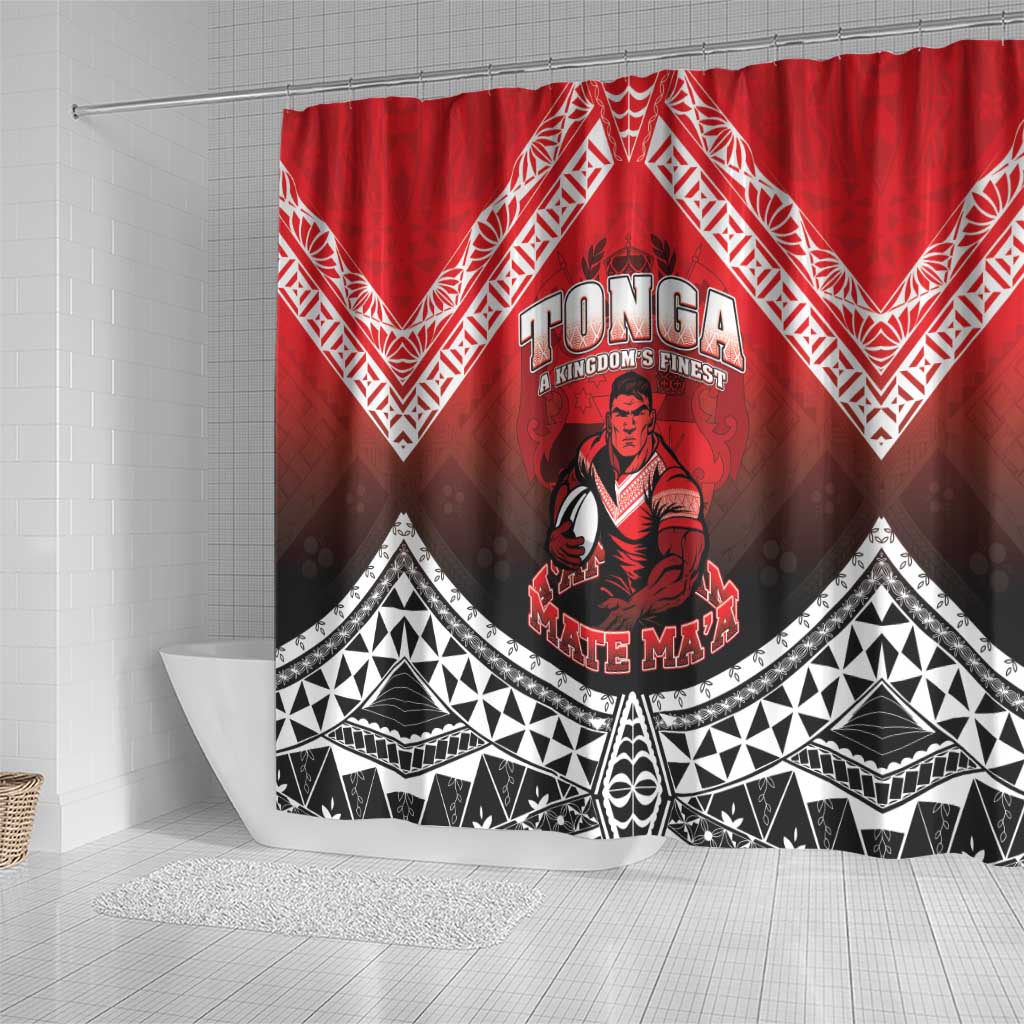 Rugby Tonga MMT Shower Curtain Mana O Tonga - Polynesian Pride