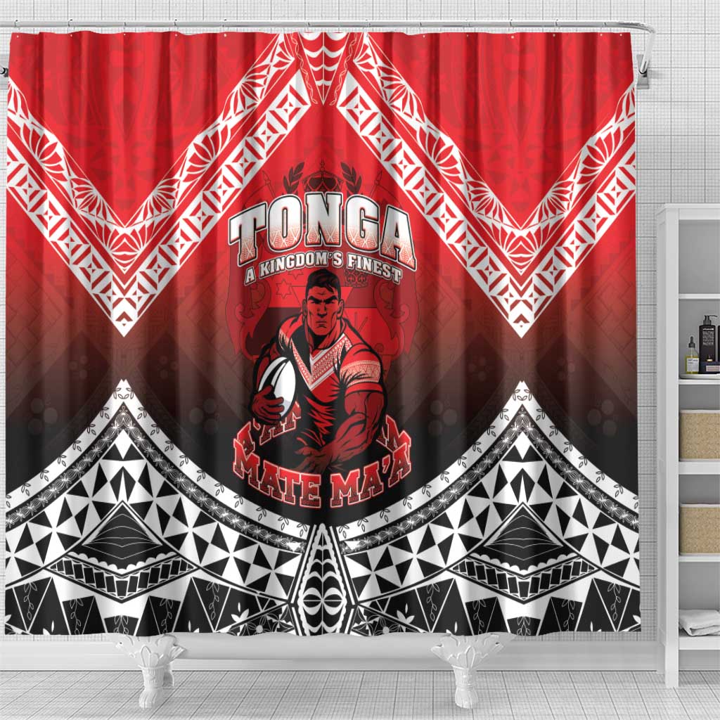 Rugby Tonga MMT Shower Curtain Mana O Tonga - Polynesian Pride