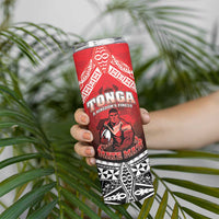Custom Rugby Tonga MMT Skinny Tumbler Mana O Tonga - Polynesian Pride