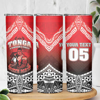 Custom Rugby Tonga MMT Skinny Tumbler Mana O Tonga - Polynesian Pride