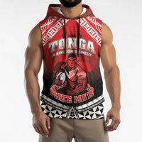 Custom Rugby Tonga MMT Sleeveless Hoodie Mana O Tonga - Polynesian Pride
